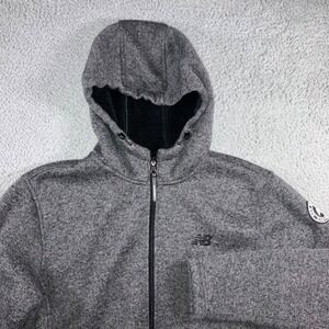 New Balance Jacket Men Small Fleece Lined Hooded Full Zip‎ Casual Outdoor